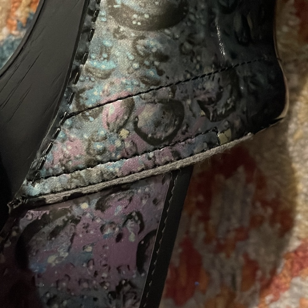 Dansko Womens Clogs Size 40 US 9.5-10 “Raindrop” Iridescent Black Leather - Picture 8 of 8